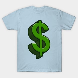 Dollar Sign Cartoon T-Shirt